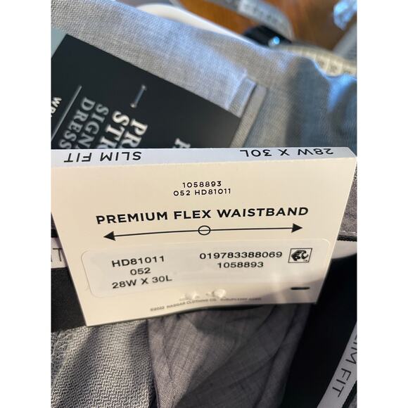 NWT Haggar H26 Men’s Stretch Slim Fit Dress Pants Lt Grey size 28x30 - Picture 8 of 8